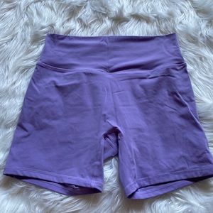 Light purple biker shorts